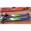 Image 6 : Fischer Cut 70 Skis with Bindings, Scott Ski Poles, & Red Ski Bag.