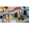 Image 4 : Plumbing Lot - Pipe Wrenches, Fish Tapes, Water Filter, Toilet Fill Valve, Torch and More