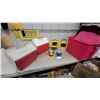 Image 1 : Igloo Playmate Cooler, Lanterns, Pink Sterilite Tote and Minnow Buckets