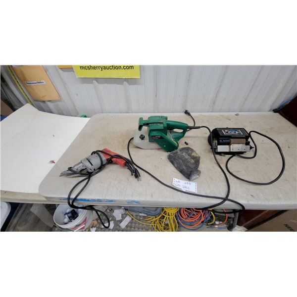 Milwaukee Electric Sheet Metal Shear, Craftsman 315 Belt Sander and Century Sharpener