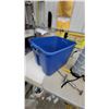 Image 5 : Manual Fluid Extractor Pump, Gasoline Can, Blue Tote, Jumper Cables, and More