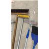 Image 3 : Assorted Brushes & Squeegees: Simoniz Wash Brush, 2 Floor Brooms, 2 Wash Brushes, 2 Squeegees