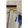 Image 4 : Assorted Brushes & Squeegees: Simoniz Wash Brush, 2 Floor Brooms, 2 Wash Brushes, 2 Squeegees