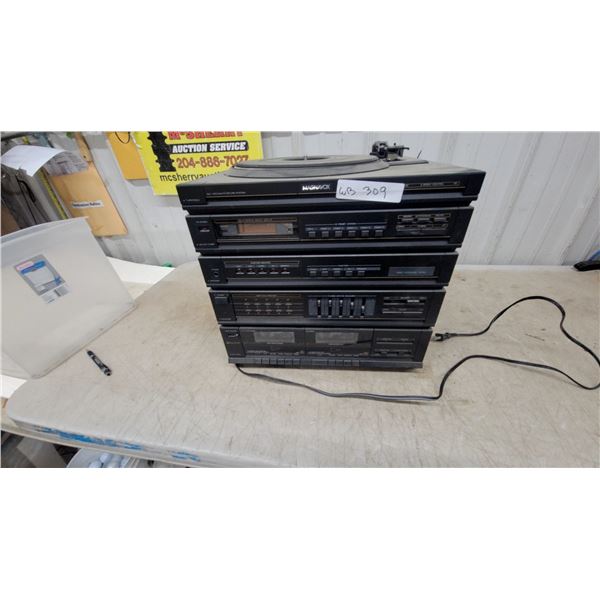 Magnavox F-D 2197 Modular Stereo System with Turntable, Dual Cassette, Equalizer, and Tuner