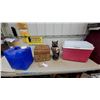 Image 1 : Gardeneer Natural Enemy Scarecrow Rotating Head Owl Decoy, Wicker Picnic Basket, Cooler and More
