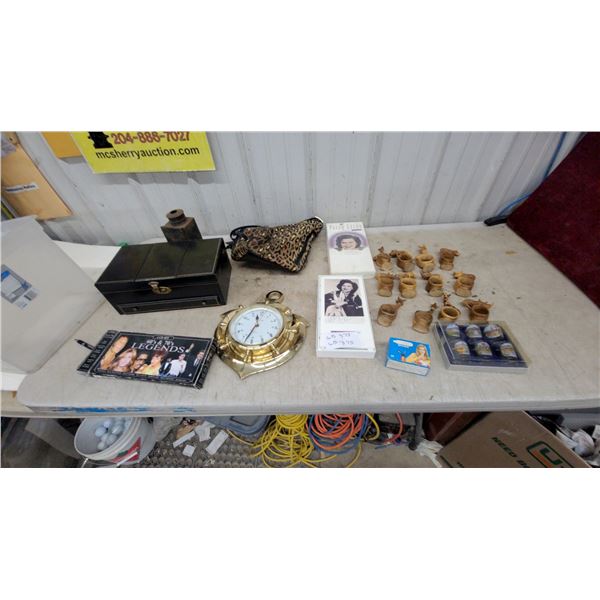 Patsy Cline Collection Boxed Set, Brass Ship's Wheel Clock, Wooden Napkin Rings and More