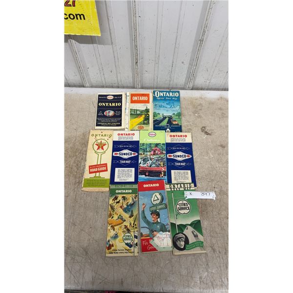 Vintage Ontario Road Maps 1947-1961, Imperial Esso, Texaco, Sunoco, Cities Service, AAA