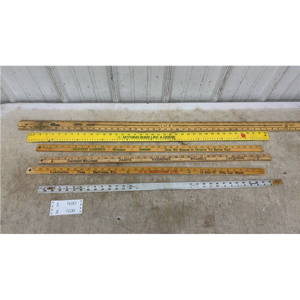 Vintage Yardsticks x6