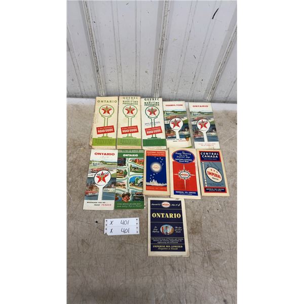 Vintage Canadian Road Maps, Imperial Oil, Texaco, Cities Service, 1933-1967, Ontario and More
