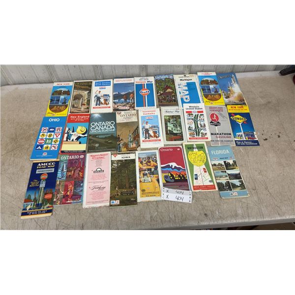 Vintage Gasoline Company Road Maps, Esso, Sunoco, Marathon, Amoco, Gulf, AAA and More