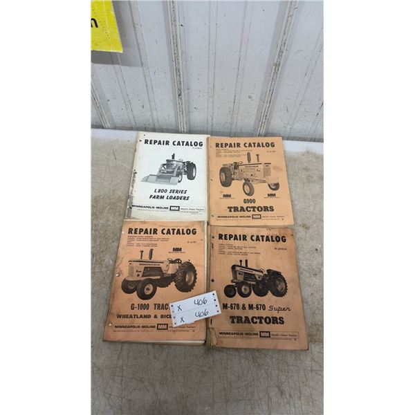 Minneapolis-Moline Repair Catalogs x4