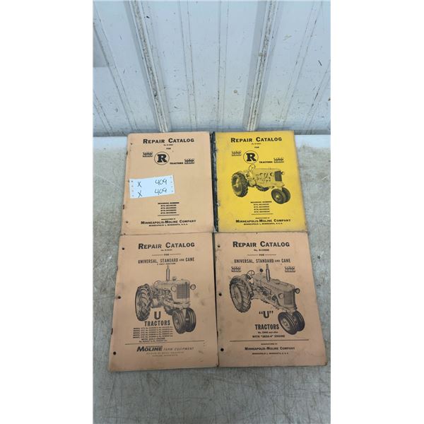 Minneapolis-Moline Repair Catalogs for R and U Series Tractors
