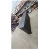 Image 6 : Modern Black Textured Storage Cabinet with Rounded Ends and Drop-Down Doors 78 x 18 x 34"