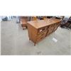 Image 2 : Vintage French Provincial Wood Dresser/Credenza with Three Double-Door Cabinets and Four Drawers