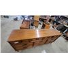 Image 3 : Vintage French Provincial Wood Dresser/Credenza with Three Double-Door Cabinets and Four Drawers
