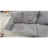 Image 3 : Gray Sofa with Plush Attached Back Cushions 86"