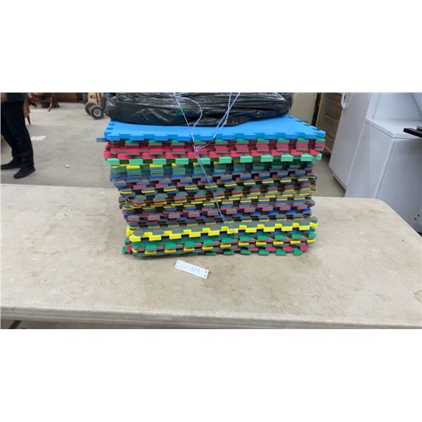 Stack of Interlocking Foam Floor Mats