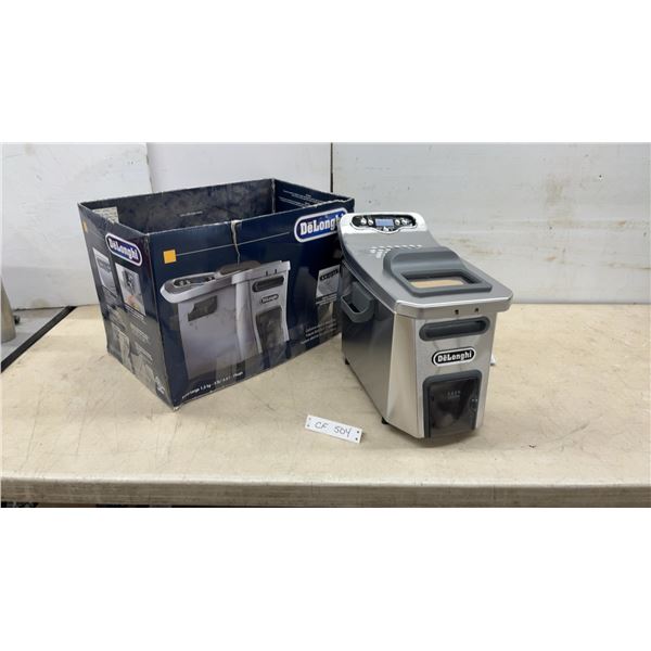 DeLonghi Cool-Zone Digital Electric Deep Fryer, Extra-Large 4.5L Stainless Steel with Box
