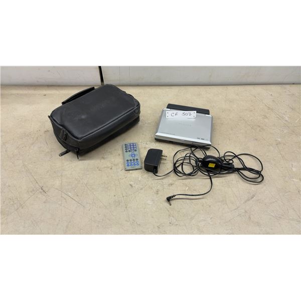 Insignia IS-PDVD10 Portable DVD Player with Remote, Adapter, Car Charger, and Case