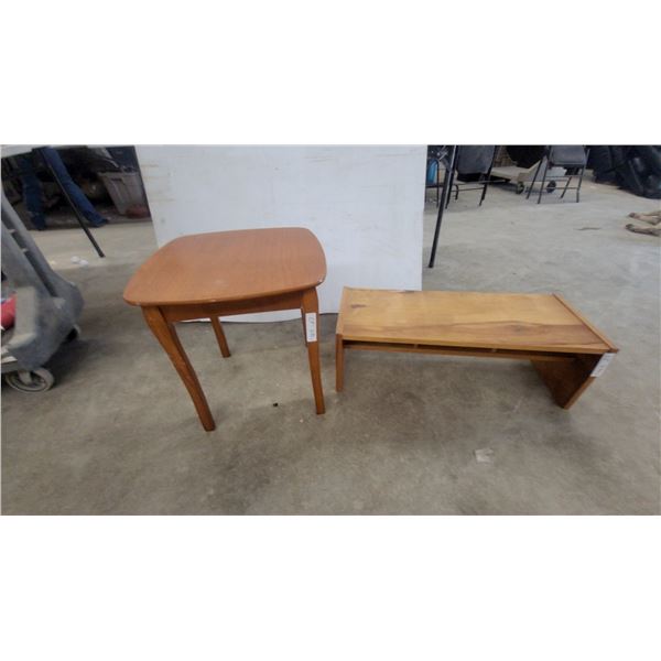 Desk Pigeon Holeand Wooden Side Table with Tapered Legs