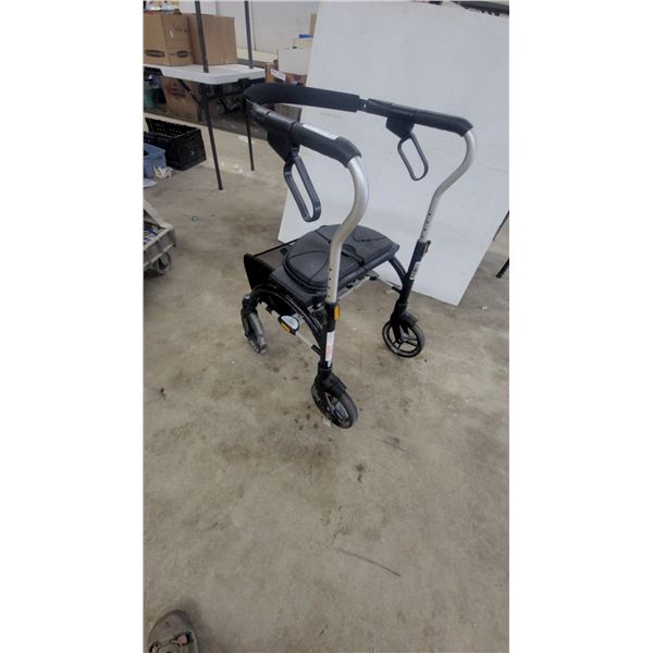Evolution Xpresso Rollator Walker with Padded Seat and Under-Seat Basket