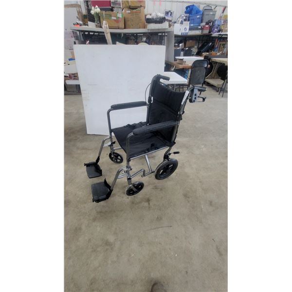 Drive Medical Lightweight Transport Wheelchair with Swing-Away Footrests and Attendant Brakes