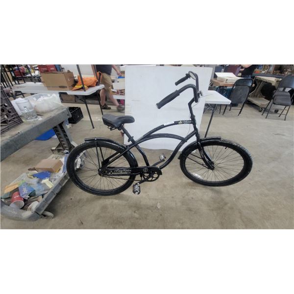 Hyper Easy Rider Men's Cruiser Bicycle, Black, Double Top Tube Frame with Fenders 26"
