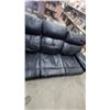 Image 4 : Black Leather Style Three-Seater Power Reclining Sofa With Armrest Control Panel 80"