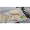 Image 2 : Marlon Hill All Wool Blankets, 100% Pure New Wool, Cream and Blue Stripe, Lot CP 768 2x