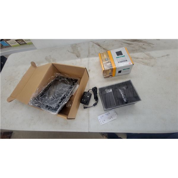 Activeon Action Camera, Electronic Device in Box, Power Adapter and More