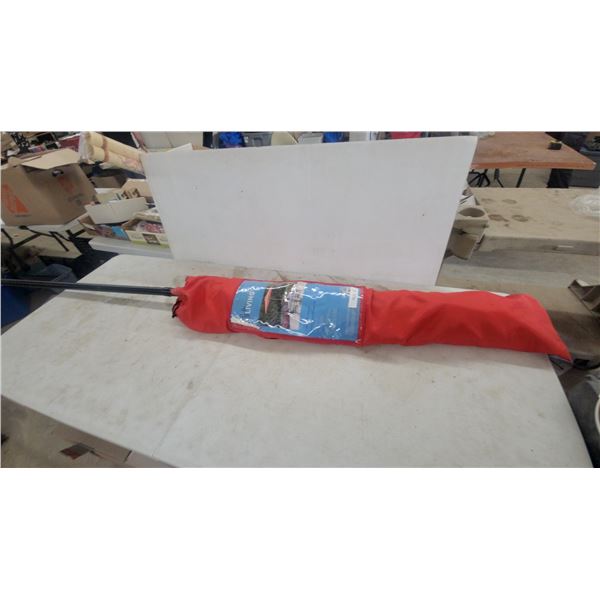 For Living 7' Red Market Umbrella in Storage Bag
