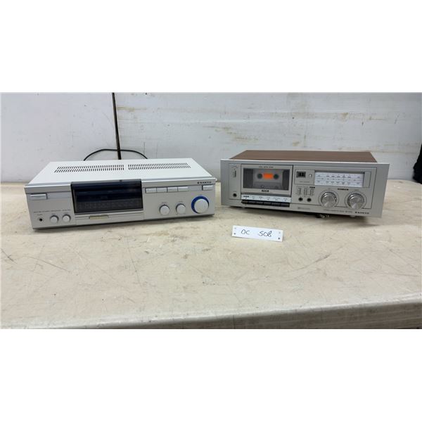 Sanyo DCR 100 AM/FM Stereo Receiver and RD 5009 Stereo Cassette Deck, 1992