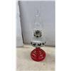 Image 2 : Vintage Oil Lamps: Scottie Dog Kerosene Lamp, 18 1/4" H.  Green and Amber Glass Wall Mount Lamps, 13