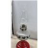 Image 4 : Vintage Oil Lamps: Scottie Dog Kerosene Lamp, 18 1/4" H.  Green and Amber Glass Wall Mount Lamps, 13