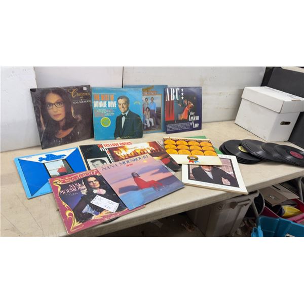 Vinyl Albums & 78's:  Nana Mouskouri, Anne Murray, Marty Robbins, ABC, Olivia Newton