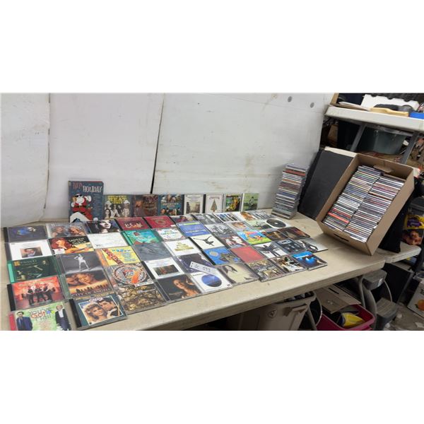 Large Collection of Music CDs Including Grease, Beethoven, Kenny G, Mariah Carey, Christmas and Mor