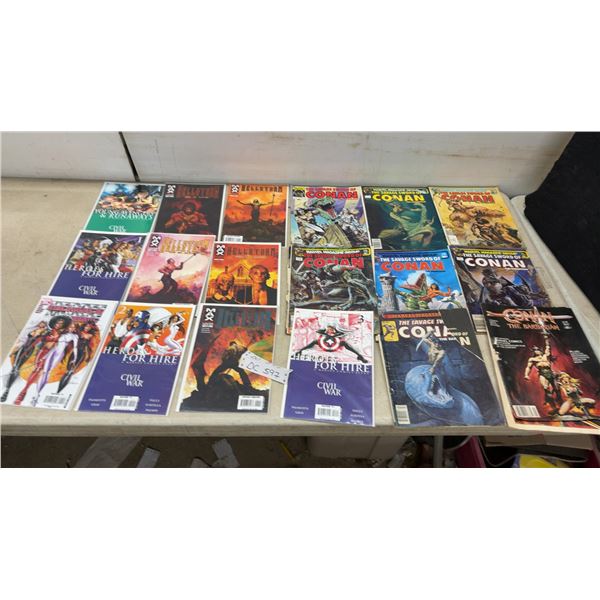 Marvel Comics Lot Including Savage Sword of Conan, Hellstorm, Heroes for Hire and More