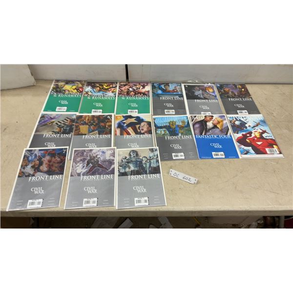 Marvel Civil War Comic Lot, Front Line #1-10, Young Avengers & Runaways #1-4 and More