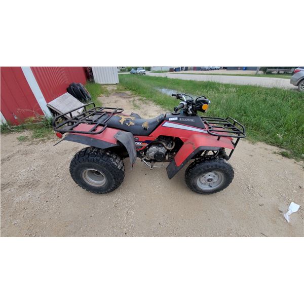 1984 Honda TRX 200 FourTrax ATV with Front and Rear Cargo Racks Needs Tune up Last Used 2 Years Ago