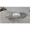 Image 2 : Galvanized Steel Wire Mesh Live Animal Trap with Spring-Loaded Door and Trip Plate 7 x 7 x 24"