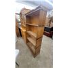 Image 1 : Antique Oak Stacking Barrister Bookcase with Metal Bands, Four Sections No Glass