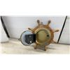 Image 4 : Wempe Chronometerwerke Hamburg Ship's Wheel Clock, Sony Cassette Recorder, RCA Speakers No Power