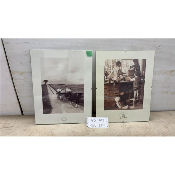 Caroline Arber 1990 Sepia Prints, "Patta Cake" and "Out on the Lane," 11 x 14"