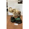 Image 1 : Austin Prod. Inc. 1965 Owl Sculpture, Ceramic Elephant Sculpture, & Blue Mountain Style Cat