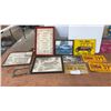 Image 1 : Vintage Ford Model T Station Wagon Sign, Framed Art, and Manitoba License Plates