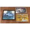 Image 7 : Vintage Ford Model T Station Wagon Sign, Framed Art, and Manitoba License Plates