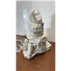 Image 5 : Marble Bull Sculpture, Stacked Stone Cat Sculpture, & Glass Ashtray