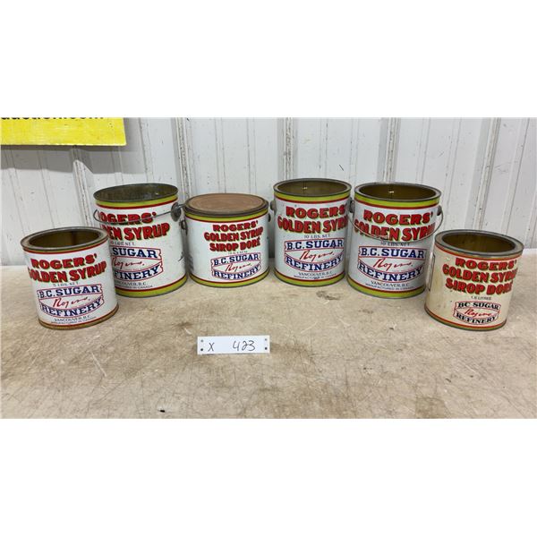 Rogers' Golden Syrup B.C. Sugar Refinery Tins, Set of 6