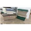 Image 1 : Four Rubbermaid Roughneck Jumbo Storage Totes Wit Lids