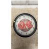 Image 4 : GMC Gasoline Diesel Wall Clock and Blue Bird 1937 School Bus Embossed Metal Sign- Clock Diameter
